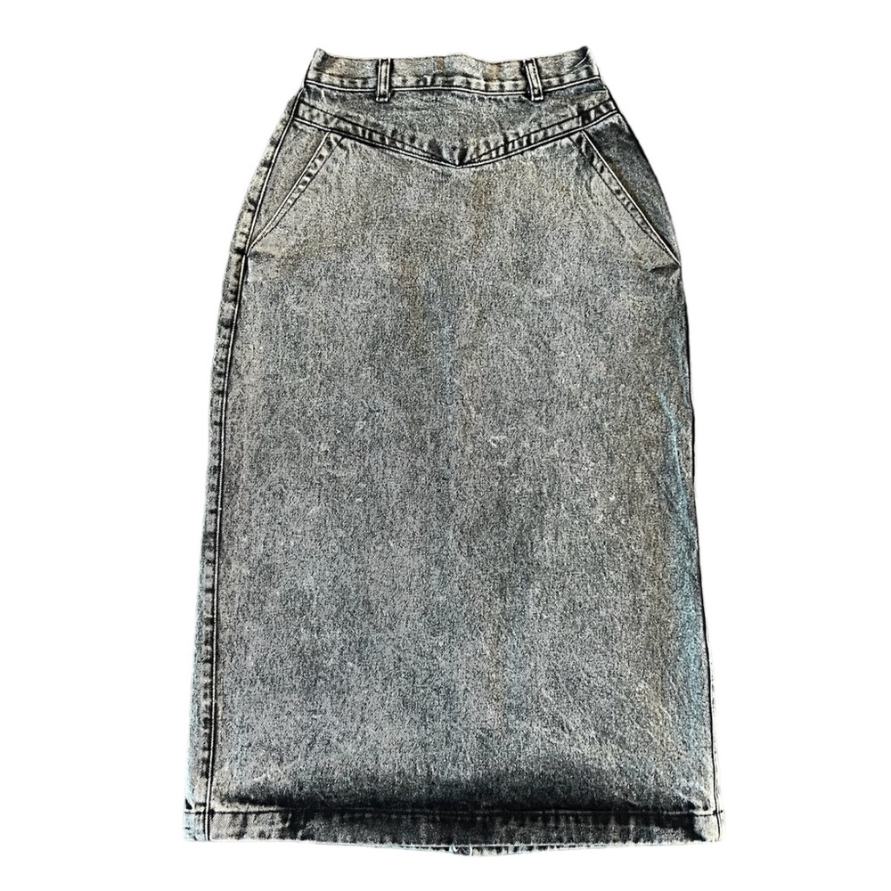 Vintage 80s 90s Brittania Denim Midi Skirt